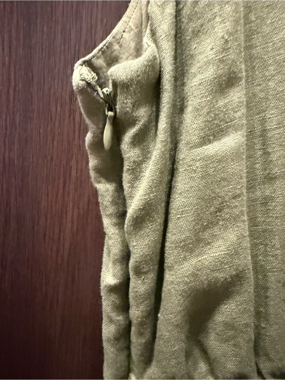 Magaschoni Sleeveless Button-Front Maxi Dress in Olive - Picture 5 of 6